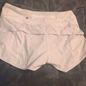 White, lululemon, size 2, speed ups.